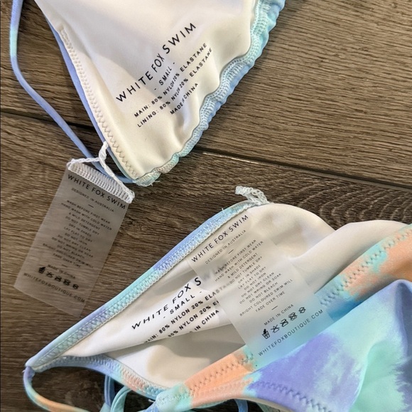 white fox bikini blue tie dye small - Picture 3 of 4